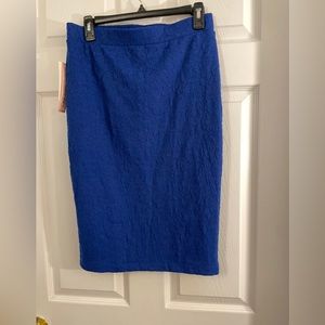 NEW Royal Blue Floral Embroidered Skirt. Junior’s Size Medium.